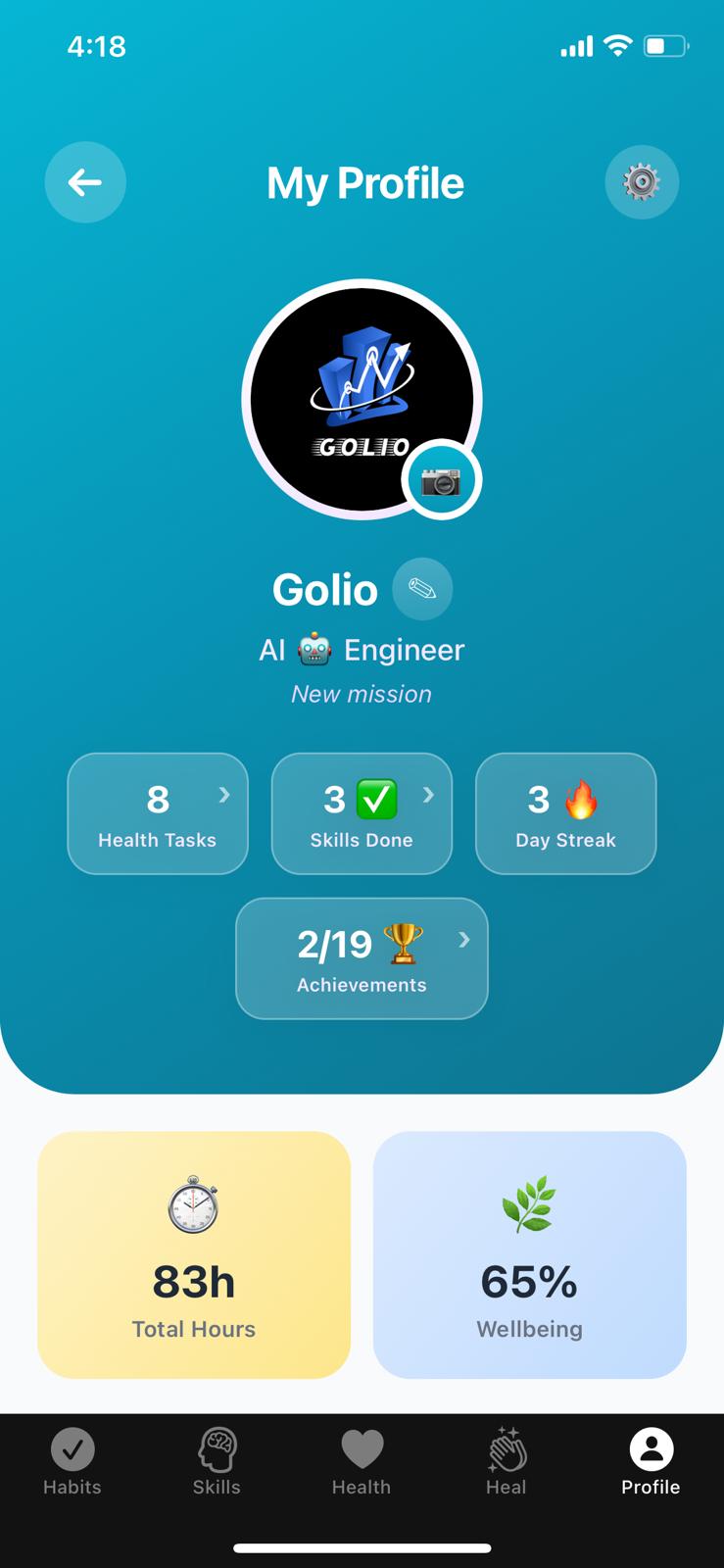 Golio settings and customization